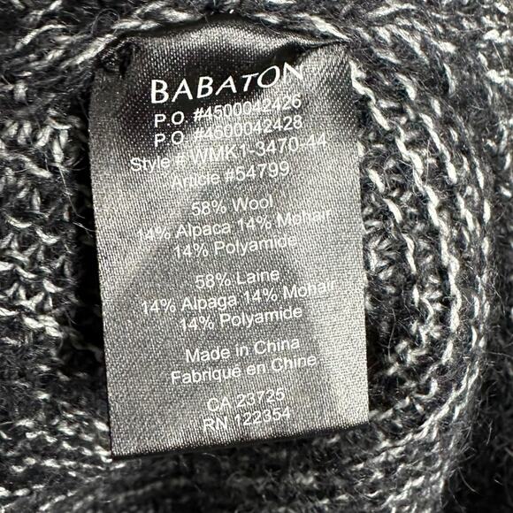BABATON Aritzia Gray Black Open Cardigan Sweater Women's Size Small Mohair Blend - Picture 6 of 8